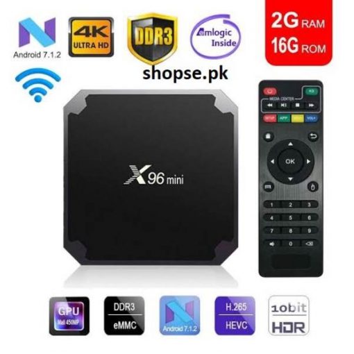 buy best Android Smart TV Box X96 mini Quad Core 2g+16g at best price by shopse.pk in Pakistan (1)