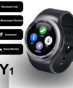buy smart watch y1 round dial round shape sim enable gsm smart watch colored by shopse.pk in pakistan (1) pta approved