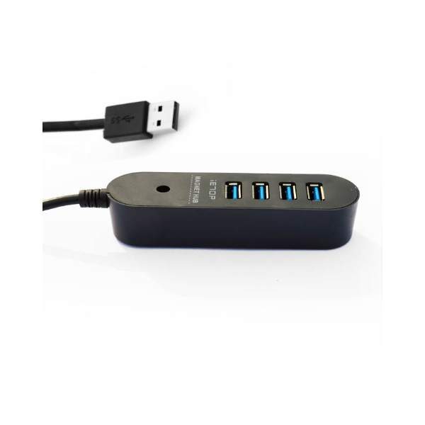 USB Hub 3.0 4 port Power+Magnet Hub U307 IE Top Black in Pakistan