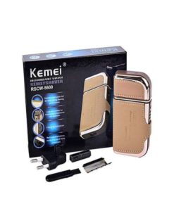 Kemei KM-5600 2 in 1 Leather Case For Men Electric Shaver in Pakistan