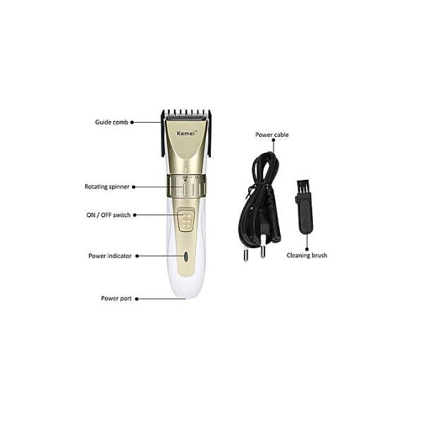 Kemei Km-0721 Adjustable Rechargeable Hair Clipper Trimmer