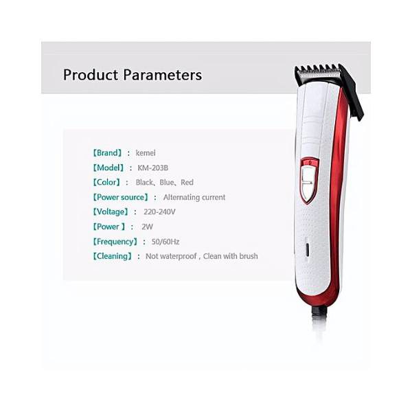 Buy Best Kemei Km-203B Professional Hair Trimmer Clipper at affordable Price by Shopse.pk in Pakistan