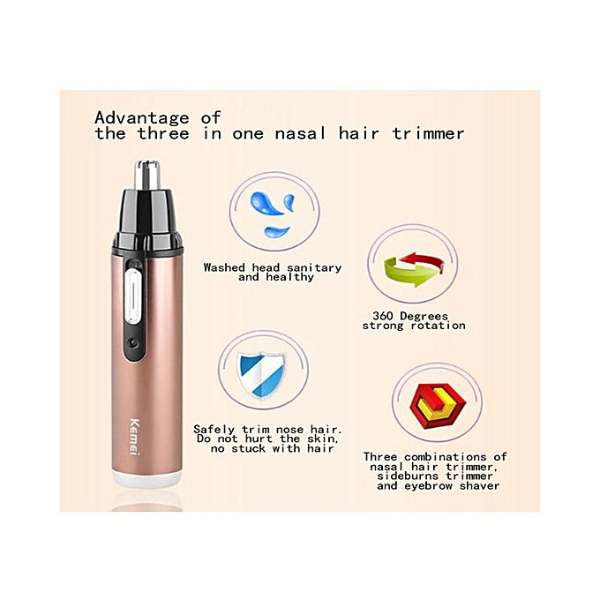 Kemei Km-6619 Professional Rechargeable Nose And Ears Trimmer For For Men in Pakistan