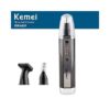 Kemei Km-6631 3 In 1 Professional Electric Rechargeable Nose And Ear Trimmer Facial Skin Care Hair Trimmer With Temple Cut For For Men in Pakistan