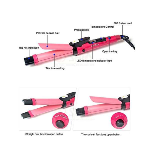 Nova NHC-1818SC Hair Curler & Straightener in pakistan