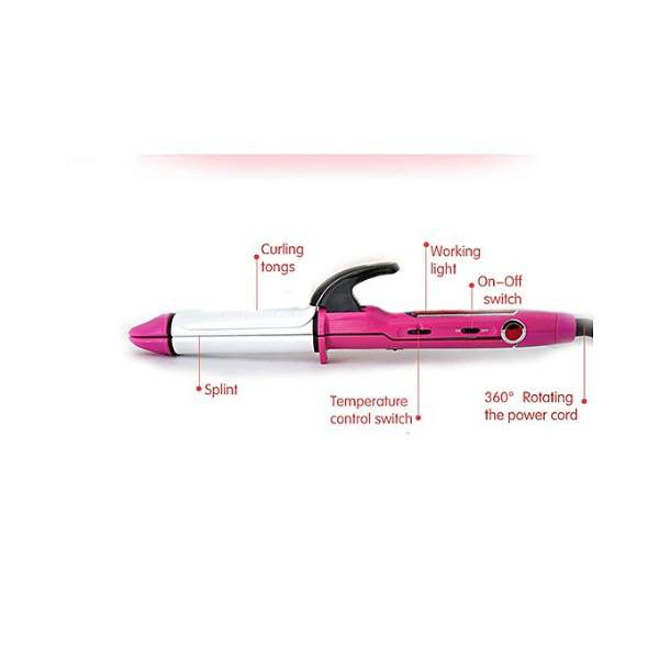 Shinon Sh-8076 2 In 1 Professional Hair Straightener And Curler in pakistan