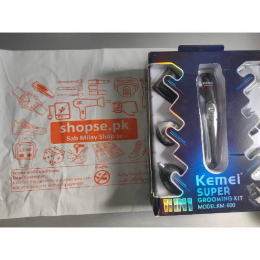 buy best quality hair and beard shaver trimmer kemei km 600 shaving machine 11 in 1 super grooming kit by shopse.pk in pakistan