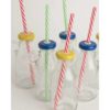 B WHOLE-SELLER Pack Of 5-Mason Jar Bottle With Side Handle And Multicolour Lid-300Ml 4a_2