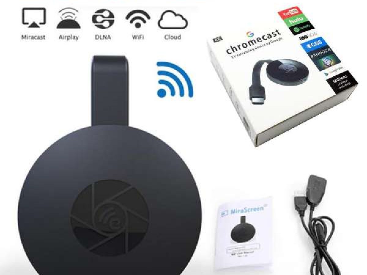 Miracast HDMI Dongle Wireless 2.4GHz – Compatibile Con IPhone, IPad, Android, IOS, Supporta Airplay, DLNA, Per Schermo TV