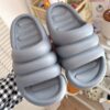 2022 Women Indoor Bathroom Slippers Platform Sole Summer Shoes Couples Beach Slides High Elastic Ladies Home Shower Slipper grey 1 (2) chnk02