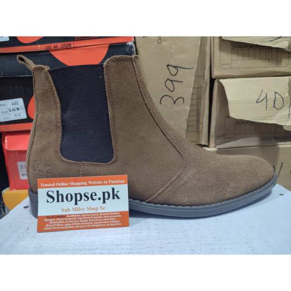 Buy Best Quality Imported Dark Brown Suede Chelsea Boots for Men SHK21 ( Leather ) at low Price by Shopse.pk in Pakistan 33 (3)