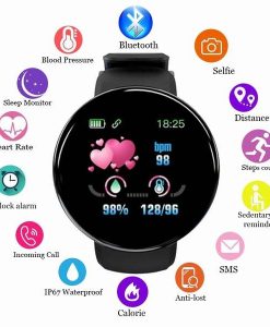 D18 Fitness Tracker Smart Watch Band price IP65 Waterproof Bluetooth Sport Intelligent Wrist For Call Reminder Motion Detection Device For Xiaomi,Apple,,OPPO,Samsung,Huawei,Redmi by shopse.pk in pakistan