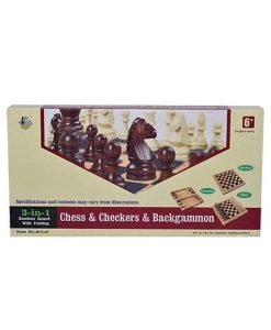 buy best 3 in 1 Chess Checkers Backgammon Set Folding Board Game at low price by shopse.pk in pakistan 1