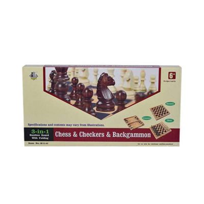 Buy Chess Checkers Backgammon Set 3 in 1 at best Price in Pakistan