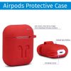 Buy Best Airpods Case Cover and Skin for Apple AirPods with Carabiner Keychain Belt Clip (Red) at Best Price in Pakistan by Shopse (1)