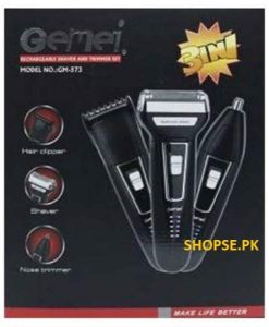Gemei 573 - 3 In1 Mens Hair Trimmer Grooming Kit price in Pakistan BY SHOPSE (1)