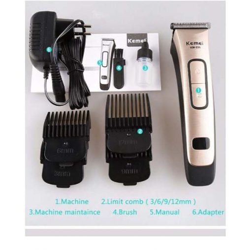buy best kemei Km - 236 Professional Electric Hair Clipper Cordless&Rechargeable 220-240v Hair Cutting Machine Hair Trimmer With 4 Comb at best price in pakistan by shopse