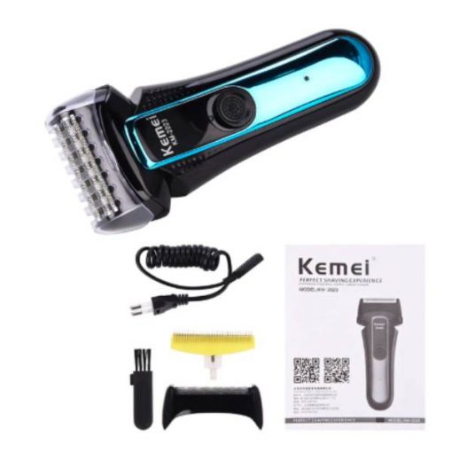 buy hair trimmer kemei km-2023 Rechargeable Shaver For Men Black for men in Pakistan (1)