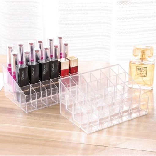 Buy 24 Grid Plastic Lipstick Transparent Jewelry Storage Box at best price online by Shopse.pk in pakistan