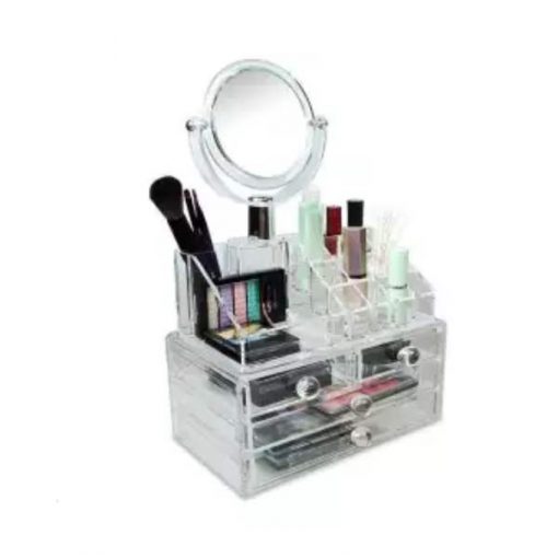 Buy All in One Makeup Organizer Box with Mirror at best price online by Shopse.pk in pakistan