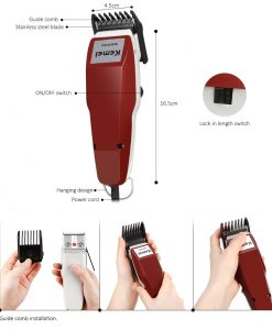 Buy Kemei KM-1400 Electric Hair Clipper Adjustable Blade Hair Clipper Haircut Trimmer With Two Guide Combs Hair Styling Tool at best price online by Shopse.pk in pakistan