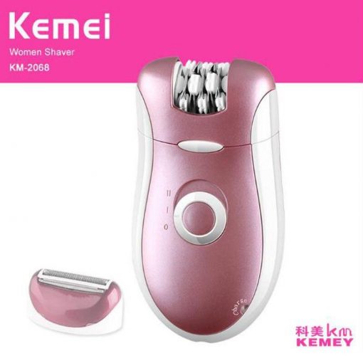 Buy Kemei KM-2068 2 in 1 Electric Rechargeable Female Epilator Beard Razor Body Epilator at best price online by Shopse.pk in pakistan