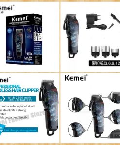 Buy Kemei Rechargeable Hair trimmer With Skull Danger Printing Km-735 2200mA Battery ( 3 Hours Charging and 2 hours backup) at best price online by Shopse.pk in pakistan (2)
