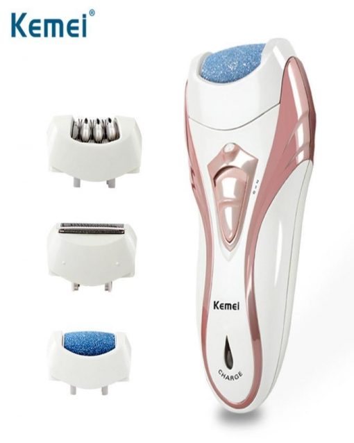 Buy Km-3010 Rechargeable 3 In 1 Beauty Tools Kit For Women With Epilator, Callous Remover & Shave at best price online by Shopse.pk in pakistan