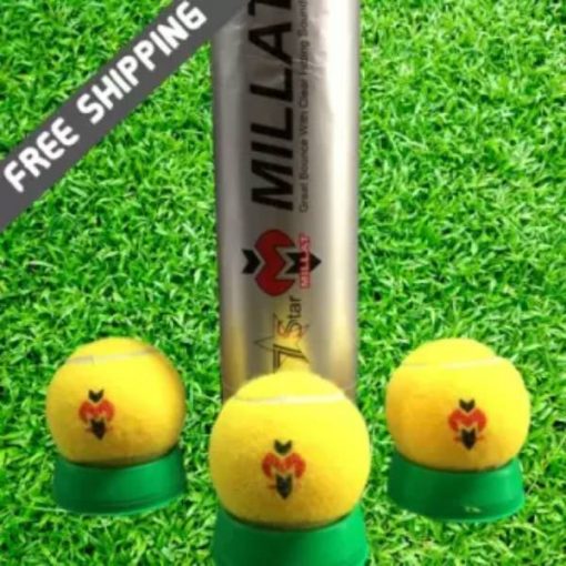 Buy Millat Special High & premium Quality Cricket Ball - Bouncy Tennis Ball Long-lasting coverage - For Night Cricket Tournament - (3 Pcs Pack) at best price online by Shopse.pk in pakistan