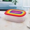 Buy New Pack Of 7 Rainbow Plastic Food Container - Multi-Color at best price online by Shopse.pk in Pakistan (1)