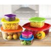 Buy New Pack Of 7 Rainbow Plastic Food Container - Multi-Color at best price online by Shopse.pk in Pakistan (1)