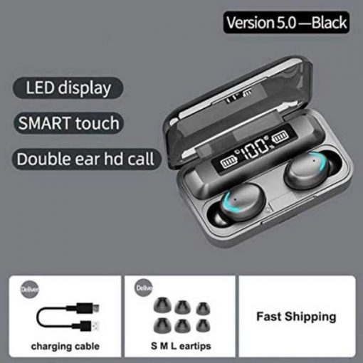 Buy Best F9-5 TWS Wireless Bluetooth 5.0 Headset Stereo Sport Earbuds Earphones with Charging Box at Sale Price online in Pakistan by Shopse.pk