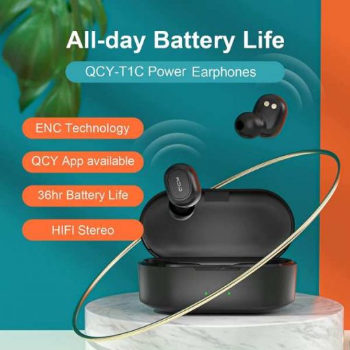 Buy Best QCY T1S Wireless Bluetooth Binaural Call Earphones Earbud for iPhone Android at Sale Price online in Pakistan by Shopse.pk