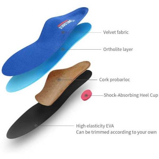 Lifecare Insole Pads Pair For Men Insoles Foot Care for Plantar Fasciitis & Heel Spurs