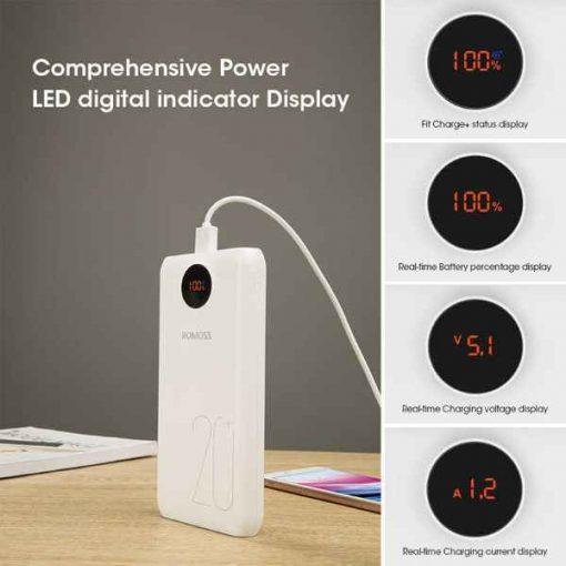 Buy Best ROMOSS SW20 PRO Quick Charge 20000mAh Fast Charger at Sale Price in Pakistan by Shopse.pk