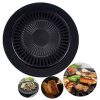Non-stick Smokeless Indoor Grill Stovetop Plate Barbecue Pan by shopse.pk