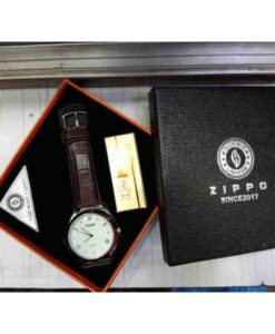 Rechargeable Men Quartz Wrist Watch With Flame Less Lighter