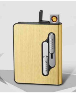 Aluminum_Alloy Portable USB Electronic Case With USB Charging Lighter