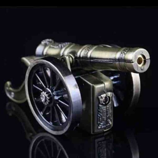 Creative Cannon Shaped Refillable Butane Lighter Fire Starter Home Decorations