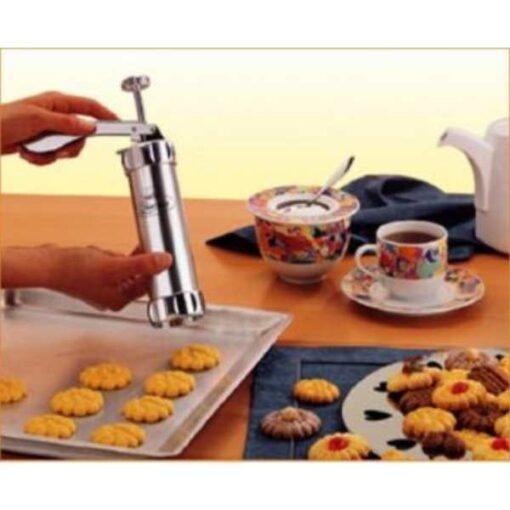 Buy 10 Shape Biscuit Cookie Press Machine - Silver At Affordable Price Online in Pakistan By Shopse.pk