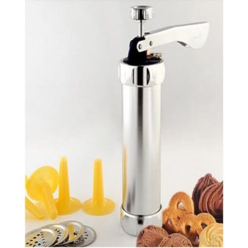 Buy 10 Shape Biscuit Cookie Press Machine - Silver At Affordable Price Online in Pakistan By Shopse.pk