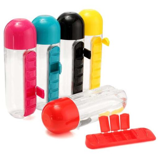 Buy 2 in 1 Water Bottle and Daily Pill Organizer At Sale Price Online In Pakistan By Shopse.pk