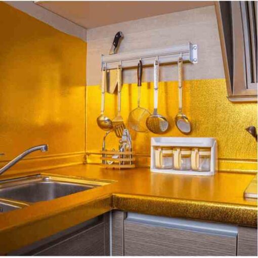 Buy 60 X 100cm Oil Proof Stickers for Kitchen Aluminum Golden At Best Price Online In Pakistan By Shopse.pk