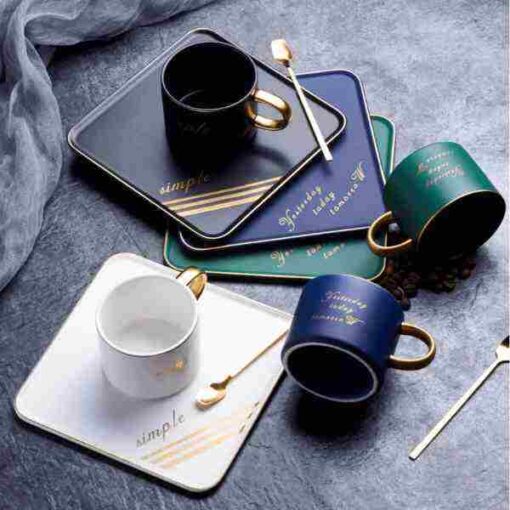 Buy Luxurious Ceramic Mug Saucer Set With Spoon At Best Price Online In Pakistan By Shopse.pk