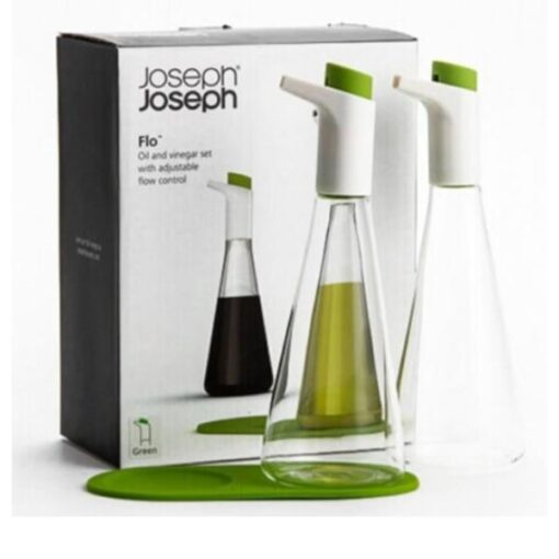 Buy Oil - Vinegar Cruet Set With Adjustable Flow Control - Green At Lowest Price Online in Pakistan by Shopse.pk 