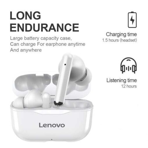 Buy Lenovo LP1 LivePods Wireless Earphone Bluetooth 5.0 Dual Match Noise Reduction Stereo HIFI Bass Touch Control Long Standby 300mAH at Lowest Price Online in Pakistan By Shopse.pk 