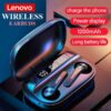 Buy Lenovo QT81 TWS Bluetooth 5.0 Earphones LED Power Display 1200mAh HiFi Stereo Bass Waterproof Sport Headset Headphone with Mic – Black at Best Price Online in Pakistan by Shopse.pk
