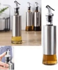 Buy Oil Bottle for Kitchen Made of Glass with Steel Cover Body at Best Price Online in Pakistan By Shopse.pk 2