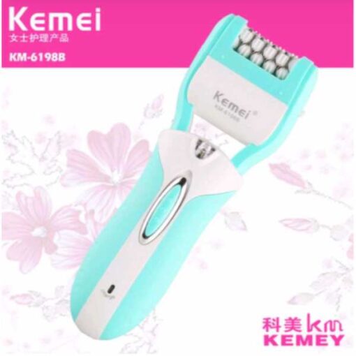 Buy Kemei KM-6198B Rechargeable 3 In 1 Beauty Tools Kit For Women With Epilator, Callous Remover & Shaver (Multicolor) at Best Price Online in Pakistan By Shopse.pk