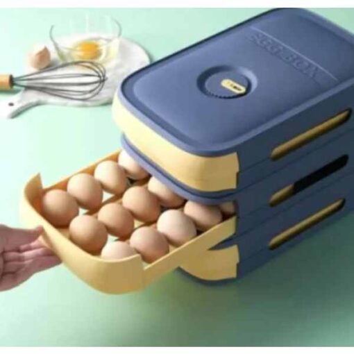 Buy New Drawer Type Egg Storage Box with Lid Refrigerator – Egg Tray Containers Organizing Egg Drawer Egg Holder Dispenser Rack at Best Price Online in Pakistan By Shopse.pk